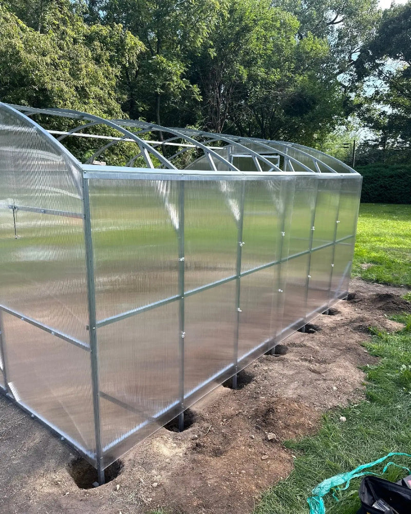10ft Straight Wall Walk-In Polycarbonate Greenhouse Kit - Loft Series