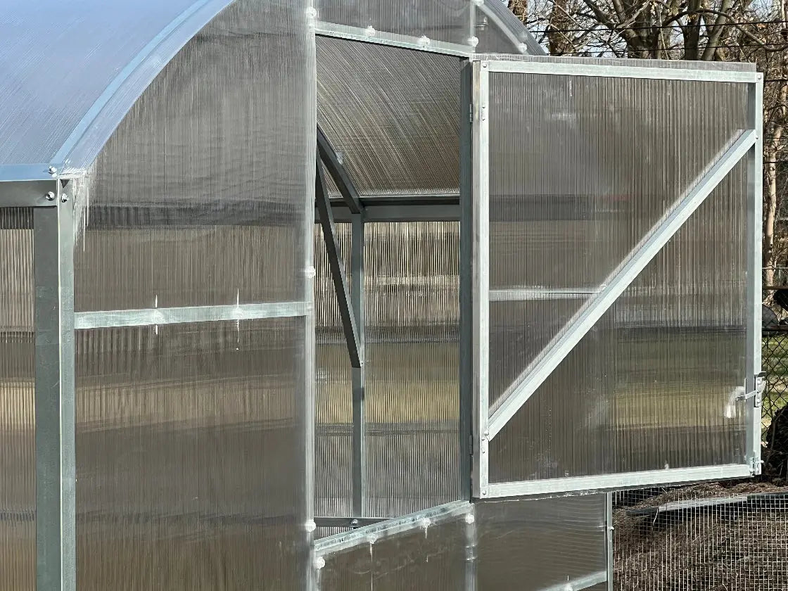 10ft Straight Wall Walk-In Polycarbonate Greenhouse Kit - Loft Series