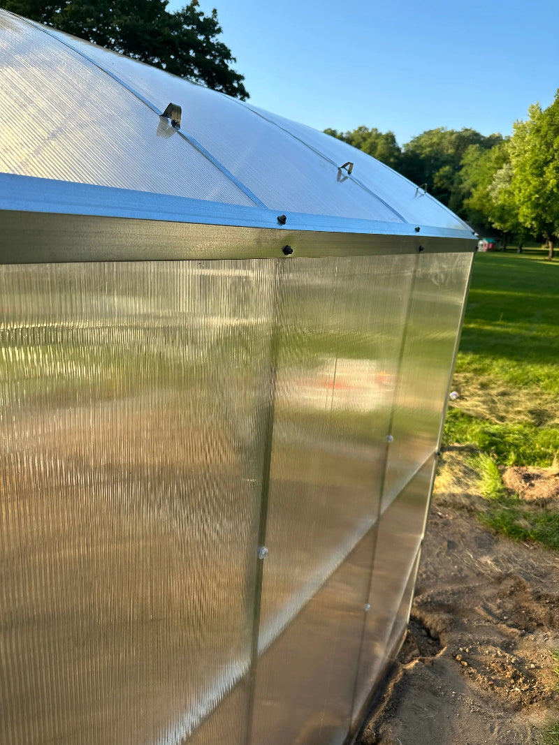 10ft Straight Wall Walk-In Polycarbonate Greenhouse Kit - Loft Series
