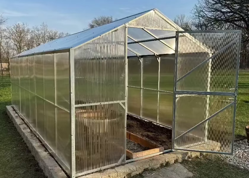 8.3ft Gable Roof Walk-In Polycarbonate Greenhouse Kit - Gable Series