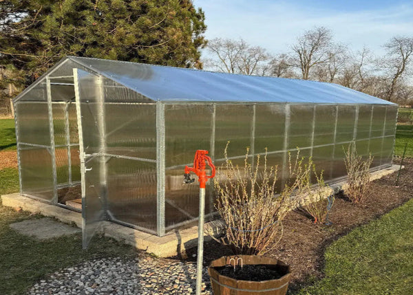 8.3ft Gable Roof Walk-In Polycarbonate Greenhouse Kit - Gable Series