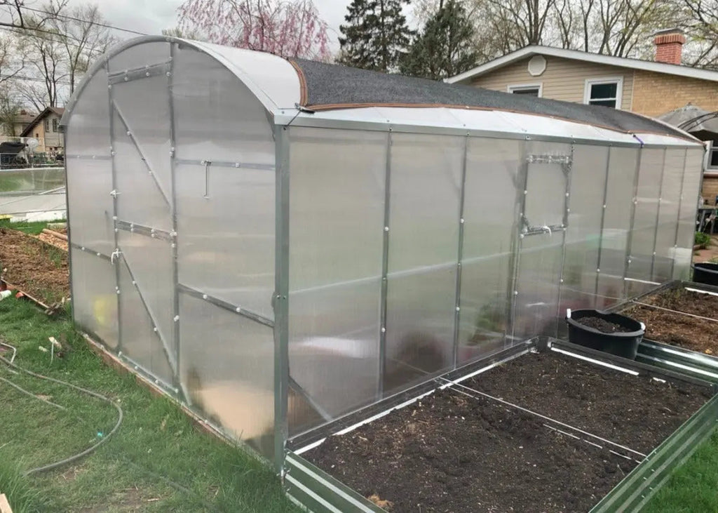 10ft Straight Wall Walk-In Polycarbonate Greenhouse Kit - Loft Series