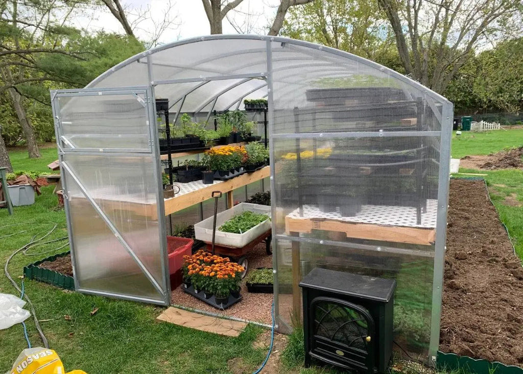 10ft Straight Wall Walk-In Polycarbonate Greenhouse Kit - Loft Series