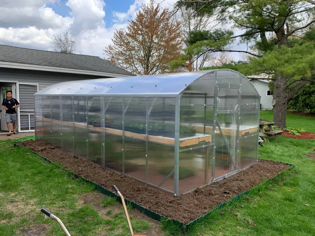 10ft Straight Wall Walk-In Polycarbonate Greenhouse Kit - Loft Series